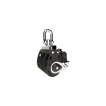 Lewmar Block 3-scheibig mit Klemme schwarz