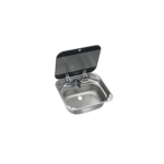 Einbauspüle mit Glasdeckel eckig