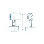 Talamex LED Leselampe 10-16V dimmbar mit Drehregler, 120-30 Lumen, 2700K, 20cm Kabel – Bild 2