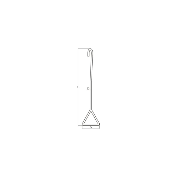 Edelstahl Schleusenhaken 75 cm A4 - AISI 316 mit Handgriff für sicheres Festmachen in Schleusen – Bild 2