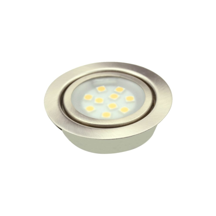 Talamex Einbauspot G4 LED 10 LEDs dimmbar 2.5W 140 Lumen gebürsteter Chrom 8-30V Ø68mm – Bild 2