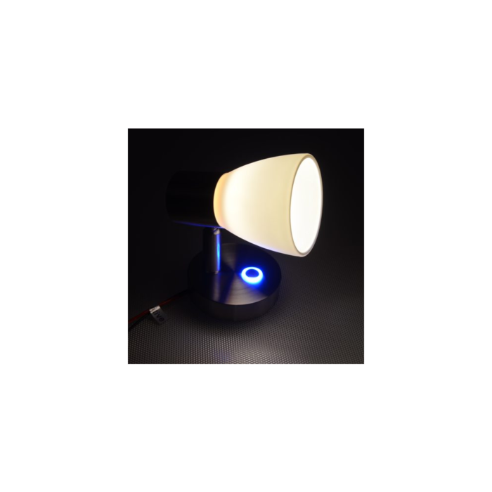 Stilvolle LED Leselampe mit Touch-Dimm-Funktion aus Edelstahl und Glas - 3000K, 3W, 10-30V – Bild 5