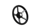 Ultraflex Steuerrad V56 B/CH 350mm Edelstahl, schwarzer Griff – Bild 2