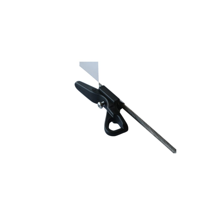 Schwarze Nylonklampe 100mm für Drahtseilmontage Ø 5-8mm - Talamex Wantenklampe – Bild 2