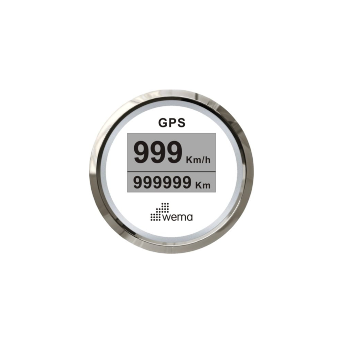 Wema Silverline GPS-Tachometer digital 52mm | weiß, schwarz – Bild 1