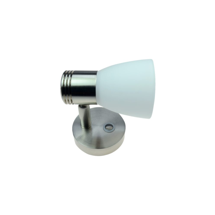 Stilvolle LED Leselampe mit Touch-Dimm-Funktion aus Edelstahl und Glas - 3000K, 3W, 10-30V – Bild 8