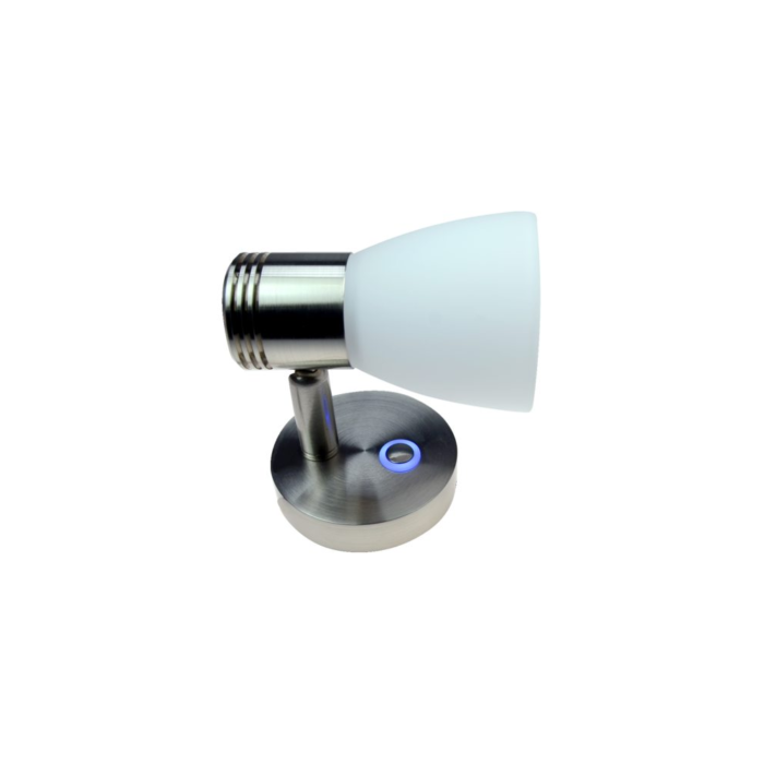 Stilvolle LED Leselampe mit Touch-Dimm-Funktion aus Edelstahl und Glas - 3000K, 3W, 10-30V – Bild 10