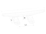 Klampe Edelstahl 150-381mm – Bild 2