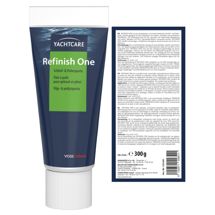 Yachtcare REFINISH ONE Schleifpaste Polierpaste 300g – Bild 2
