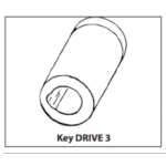 Neoprene Outboard Impeller Key-Drive 3 mit Key – Bild 2