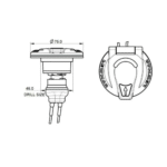 CHSX Deckschalter Edelstahl offen – Bild 2