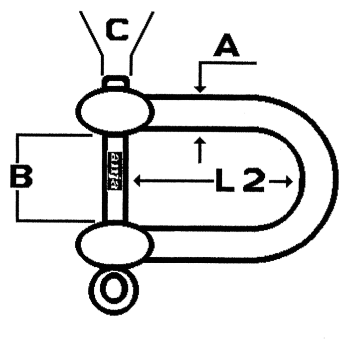 Schäkel Form D verzinkt 16mm – Bild 2