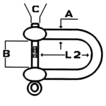 Schäkel Form D verzinkt 6mm(25st) – Bild 2