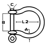 Schäkel Form H verzinkt 16mm – Bild 2