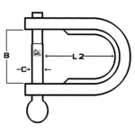 Schäkel Form D-Fl Edelstahl 4mm(10st) – Bild 2