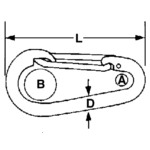 Karabinerhaken symetrisch 6mm(10st) – Bild 2