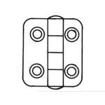 Scharnier Edelstahl 34x38.5x2mm