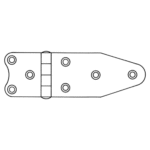 Scharnier Edelstahl 75x40x2mm