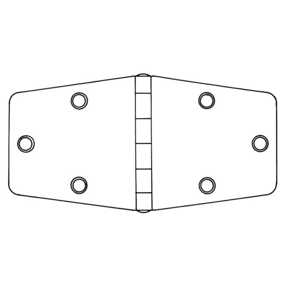 lhtc0497_8bb3-post65093 Scharnier Edelstahl 75.5x151x2mm – Bild 1