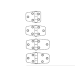 Scharnier Edelstahl 54.5x38.5x2mm