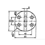 Scharnier Dia 65mm 90°