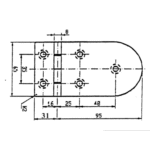 Scharnier 120.4x65mm 90°