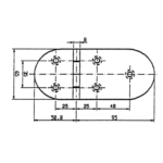 Scharnier 145.8x65mm 90°