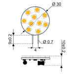 S-LED 10xSMD-G4 10-30V 1,7W ww 2800K 160lm – Bild 2