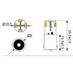 S-LED 12xSMD-BA9s 10-30V 0,6W ww 2700K 65lm (in DE nicht lieferbar) – Bild 2