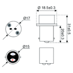 Adapter BA15d nach G4/GU5.3/GY6.25 – Bild 2
