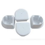 Steg-Profilleiste Doppel-D-Profile Endkappe weiß (2 Paar)