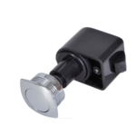 Druckknopf oval Kunststoff-verchromt selbstschließend