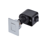 Druckknopf rechteckig Kunststoff-verchromt selbstschließend