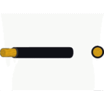 PVC Dünnwandkabel 1x6.0mm² schwarz(30m)