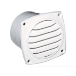 Lüftungsrost 92x92mm weiß mit Schlauchanschluss 75mm