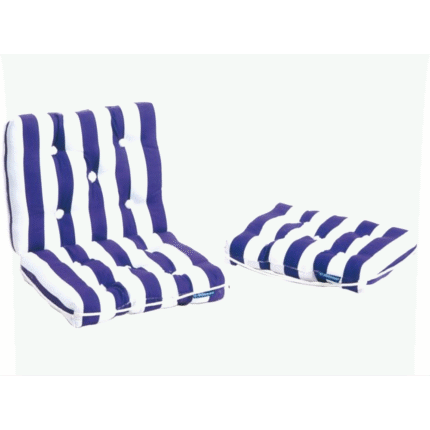 Kapokkissen doppel gestreift blau/weiß