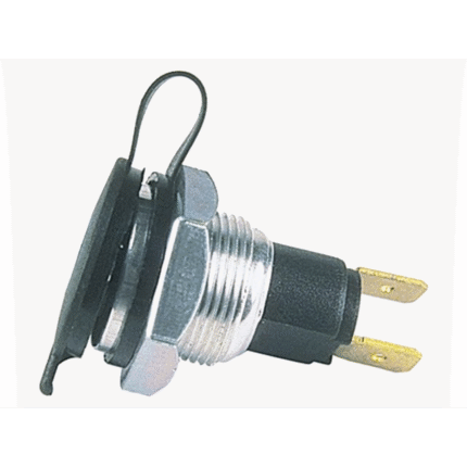 Steckdose mit Deckel 2polig