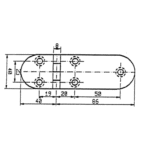 Scharnier 126x40mm 90°