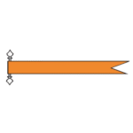 Langwimpel Oranje 400cm