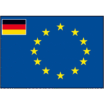 Flagge SB Europarat/BRD 50x75cm