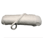 Ankerleine PP 3-fach geschlagen mit Niro-Kausche weiß 10mm 20m