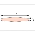 Segellatten Kunststoff 2m X40mm(5st)