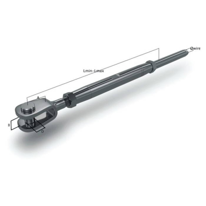 Wantenspanner Gabel-Terminal M8 4mm – Bild 1