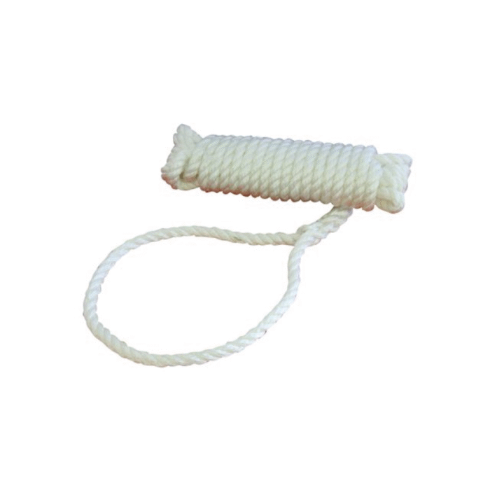 Festmacher PP 3-fach geschlagen mit Augspleiß+Takling weiß 10mm 5m – Bild 1