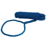 Festmacher PP 3-fach geschlagen mit Augspleiß+Takling blau 16mm 16m