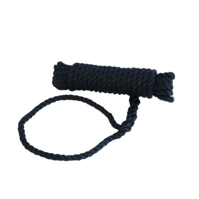 Festmacher PP 3-fach geschlagen mit Augspleiß+Takling navy 14mm 10m – Bild 1