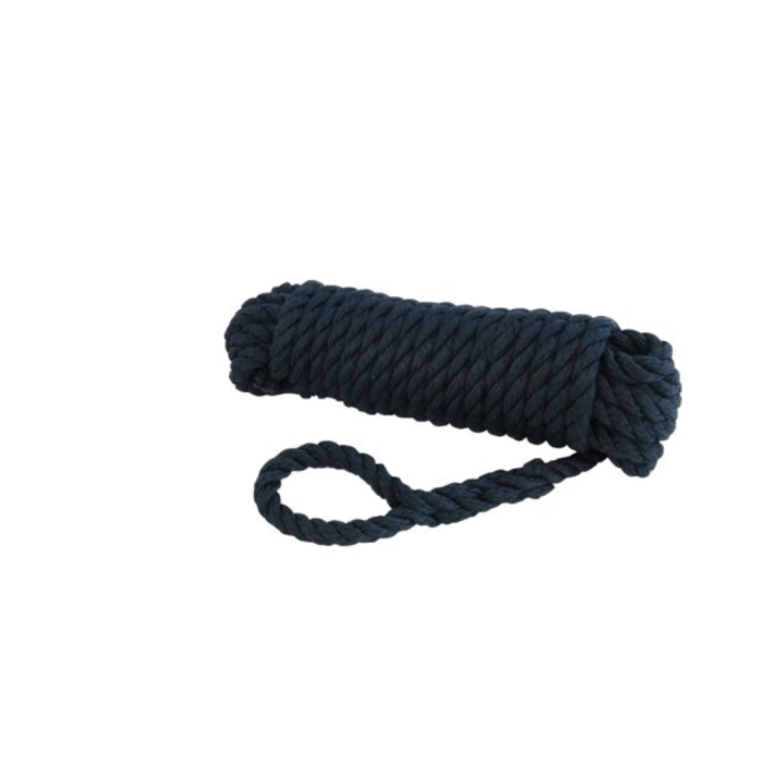 Festmacher PES 3-fach geschlagen mit Augspleiß+Takling navy 12mm 10m – Bild 1