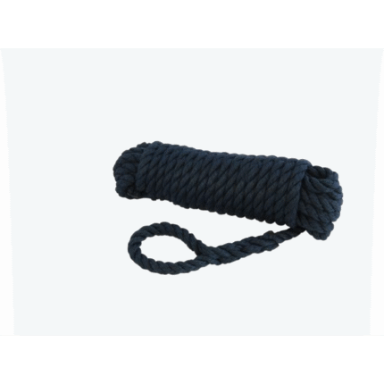 Festmacher PES 3-fach geschlagen mit Augspleiß+Takling navy 10mm 5m