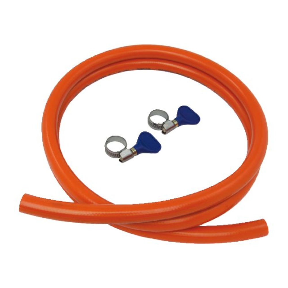 lhtd1178_6402-post66077 Gasschlauch Thermoplast 8x15mm, 10bar, 150cm, mit 2 Edelstahlklemmen – Bild 1