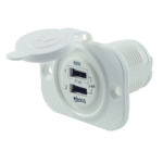 Adapter 2xUSB 3.4A Flushmount weiß
